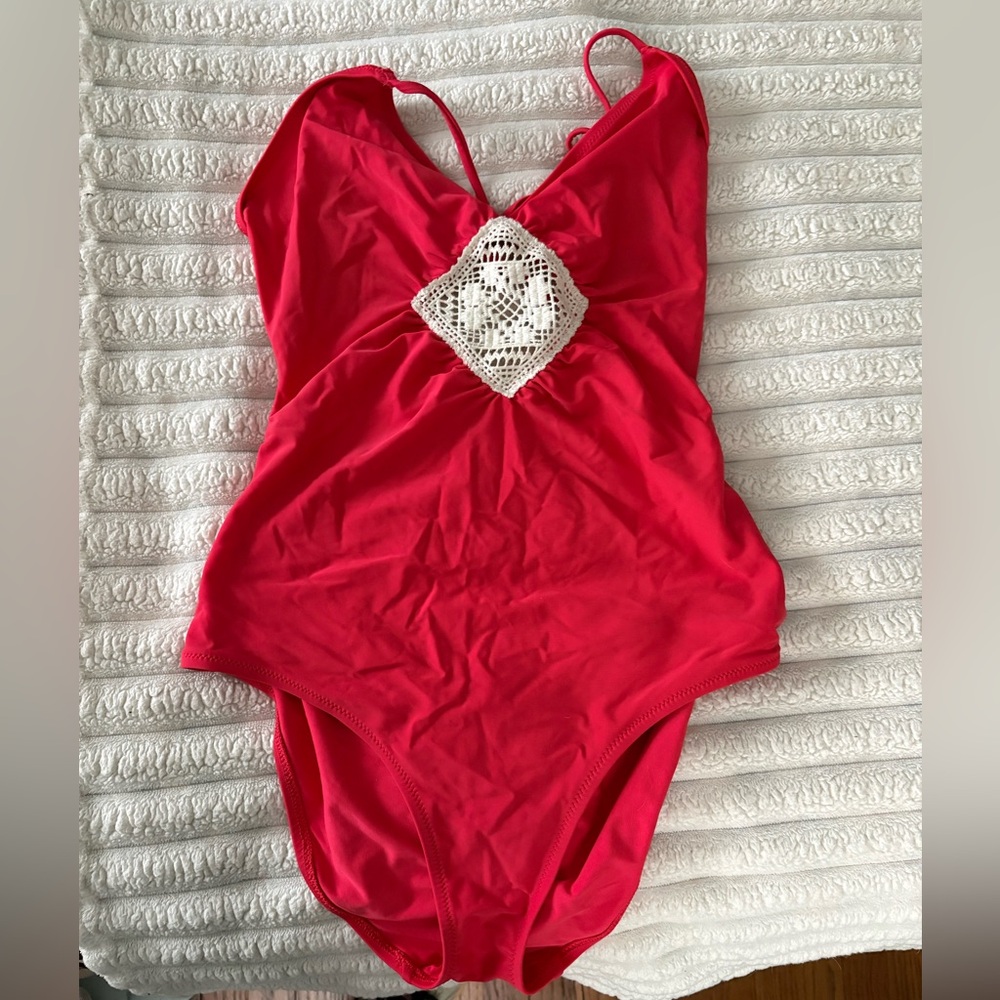 Aerie Open Back One Piece Swimsuit Size Medium